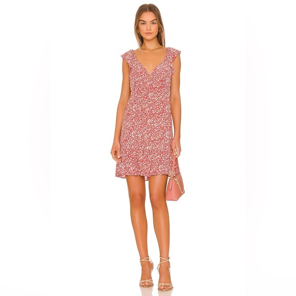 Rails Anika Floral Mini Dress Red Ditsy - Picture 1 of 10